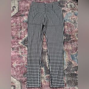 Princess Polly Black and White Checkered Zip Bag Leggings Pants Size 2